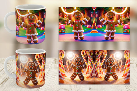 Mug Wrap Gingerbread Man Sublimation artnoy 