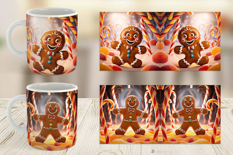 Mug Wrap Gingerbread Man Sublimation artnoy 
