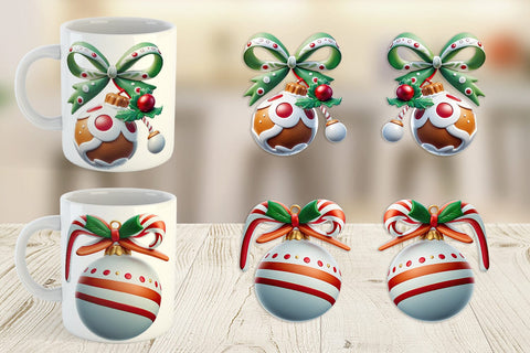 Mug Wrap Gingerbread Ornament Sublimation artnoy 