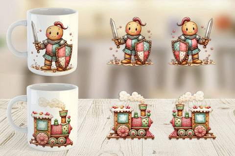 Mug Wrap Gingerbread Patchwork Delights Sublimation artnoy 