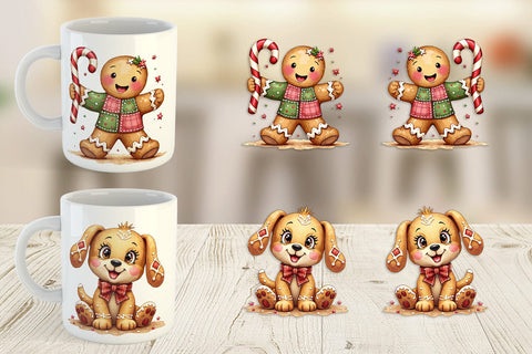 Mug Wrap Gingerbread Patchwork Delights Sublimation artnoy 
