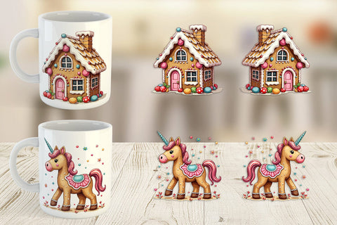 Mug Wrap Gingerbread Patchwork Delights Sublimation artnoy 