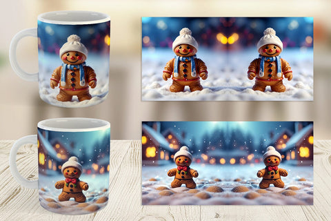 Mug Wrap Gingerman Christmas Sublimation artnoy 
