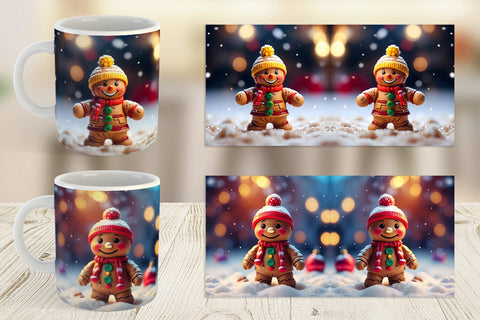 Mug Wrap Gingerman Christmas Sublimation artnoy 