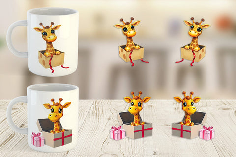 Mug Wrap Giraffe Gift Sublimation artnoy 