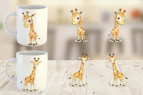 Mug Wrap Giraffe Wildlife Sublimation artnoy 