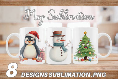 Mug Wrap Glaring Christmas Crew Sublimation artnoy 