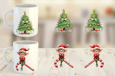 Mug Wrap Glaring Christmas Crew Sublimation artnoy 