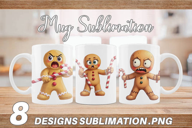 Mug Wrap Glaring Gingerbread Man Sublimation artnoy 