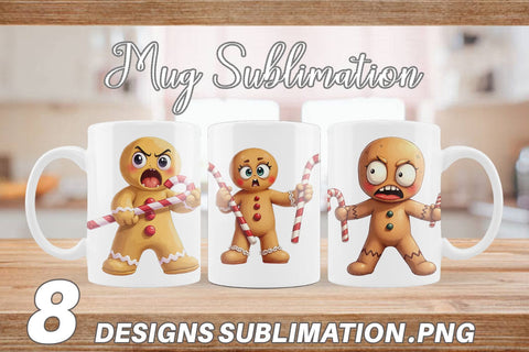 Mug Wrap Glaring Gingerbread Man Sublimation artnoy 