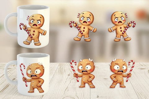 Mug Wrap Glaring Gingerbread Man Sublimation artnoy 