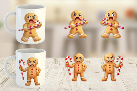 Mug Wrap Glaring Gingerbread Man Sublimation artnoy 