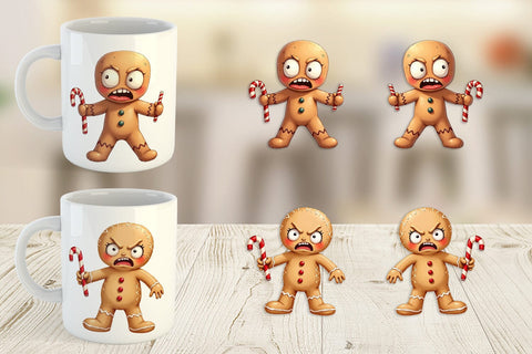 Mug Wrap Glaring Gingerbread Man Sublimation artnoy 