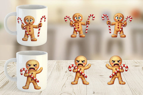 Mug Wrap Glaring Gingerbread Man Sublimation artnoy 