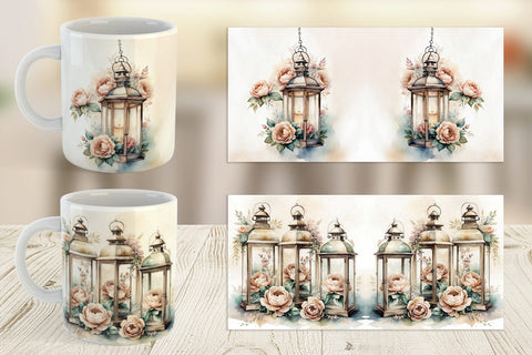 Mug Wrap Glass Lantern Sublimation artnoy 