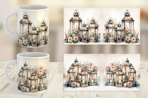 Mug Wrap Glass Lantern Sublimation artnoy 