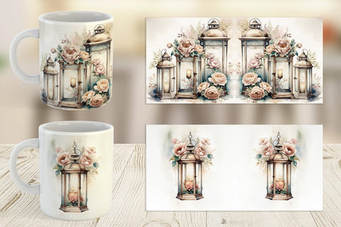 Mug Wrap Glass Lantern Sublimation artnoy 