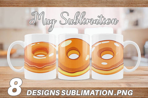 Mug Wrap Glazed Donut Sublimation artnoy 
