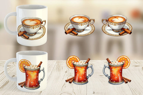 Mug Wrap Global Winter Warmers Watercolor Sublimation artnoy 