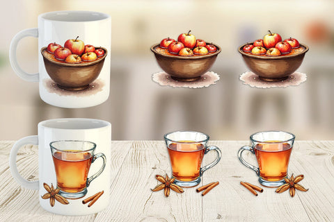 Mug Wrap Global Winter Warmers Watercolor Sublimation artnoy 