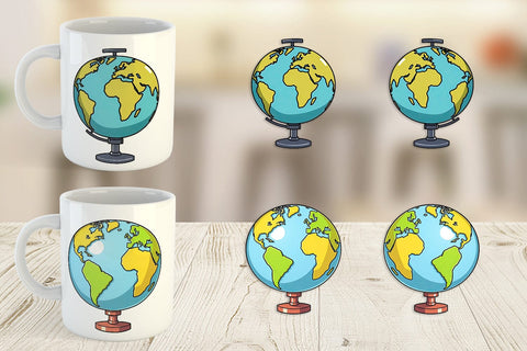 Mug Wrap Globe Sublimation artnoy 