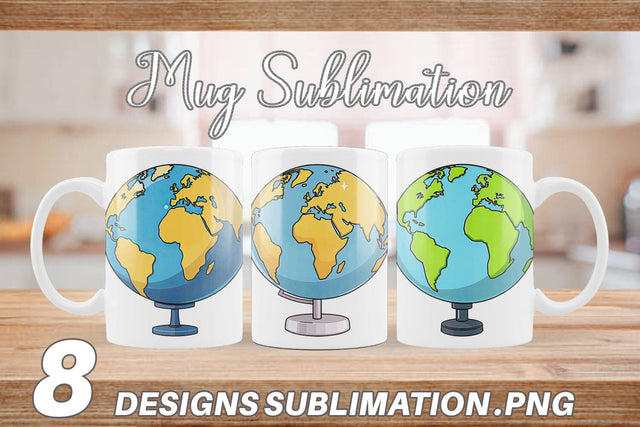 Mug Wrap Globe Sublimation artnoy 