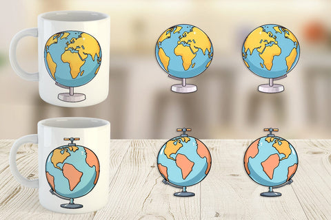 Mug Wrap Globe Sublimation artnoy 