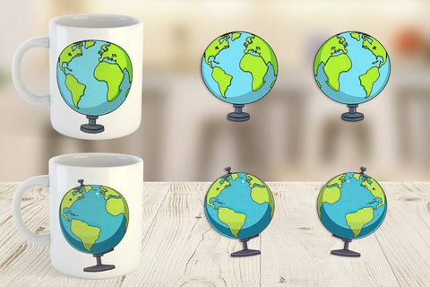 Mug Wrap Globe Sublimation artnoy 