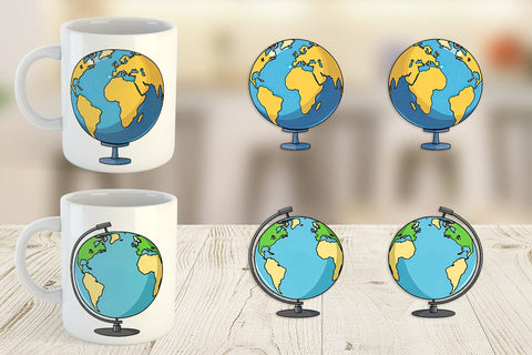 Mug Wrap Globe Sublimation artnoy 
