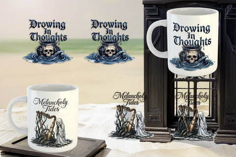 Mug Wrap Gloomy Siren Goth Summer Quote Sublimation artnoy 