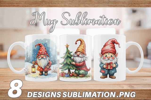 Mug Wrap Gnome Christmas Delights Sublimation artnoy 