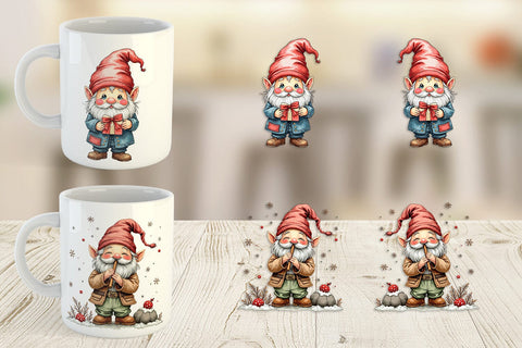 Mug Wrap Gnome Christmas Delights Sublimation artnoy 