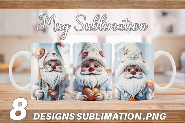 Mug Wrap Gnome Christmas Sublimation artnoy 