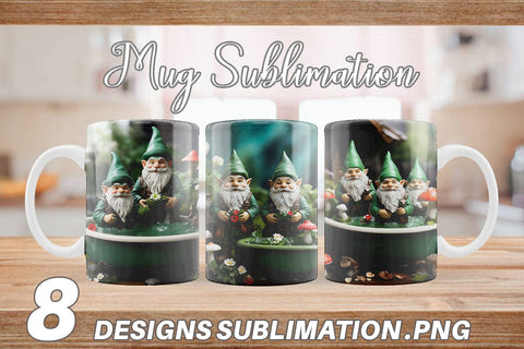 Mug Wrap Gnome in the Bathtub Sublimation artnoy 