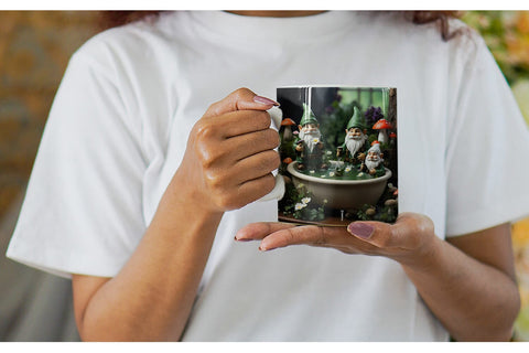 Mug Wrap Gnome in the Bathtub Sublimation artnoy 