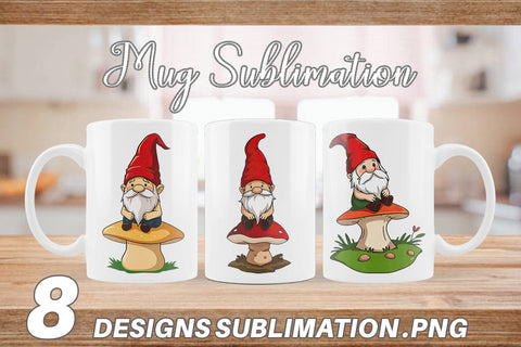 Mug Wrap Gnome in the Forest Sublimation artnoy 