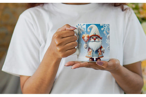 Mug Wrap Gnome Winter Sublimation artnoy 