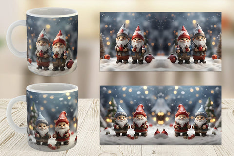 Mug Wrap Gnomes Christmas Sublimation artnoy 