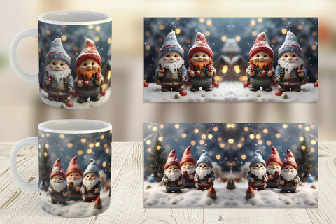 Mug Wrap Gnomes Christmas Sublimation artnoy 
