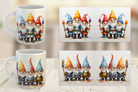 Mug Wrap Gnomes Painting Oil Sublimation artnoy 