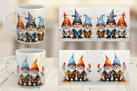 Mug Wrap Gnomes Painting Oil Sublimation artnoy 