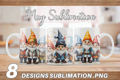 Mug Wrap Gnomes Painting Oil Sublimation artnoy 