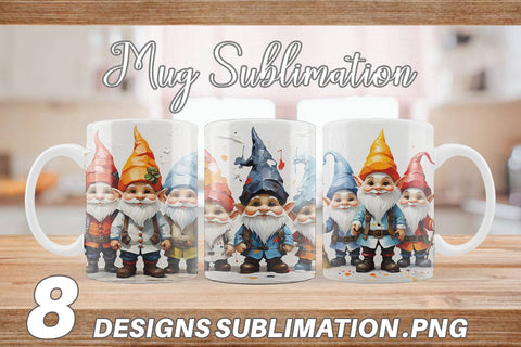 Mug Wrap Gnomes Painting Oil Sublimation artnoy 