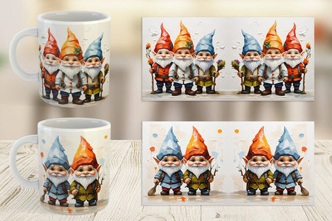 Mug Wrap Gnomes Painting Oil Sublimation artnoy 