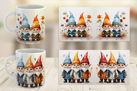 Mug Wrap Gnomes Painting Oil Sublimation artnoy 