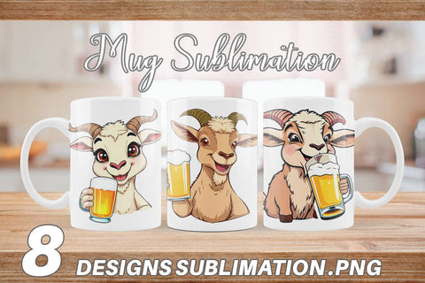 Mug Wrap Goat Beer Day Sublimation artnoy 
