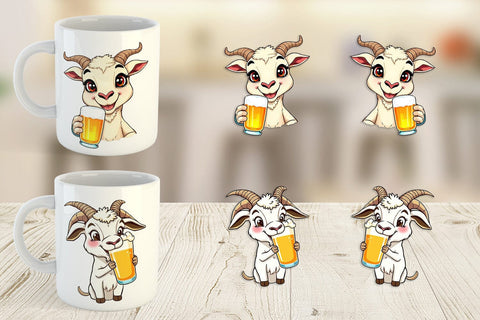 Mug Wrap Goat Beer Day Sublimation artnoy 