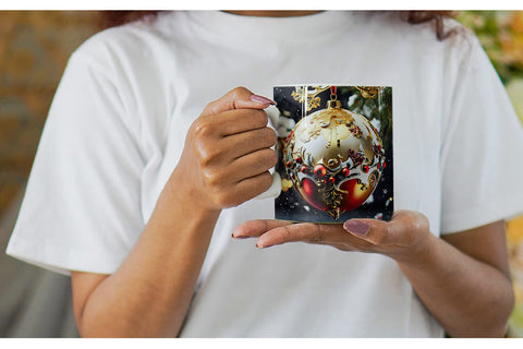Mug Wrap Gold Round Christmas Sublimation artnoy 