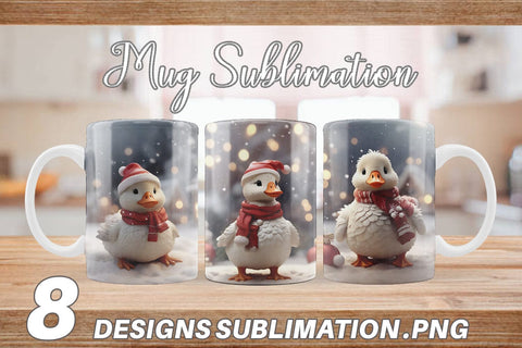 Mug Wrap Goose Christmas Sublimation artnoy 