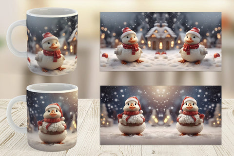 Mug Wrap Goose Christmas Sublimation artnoy 